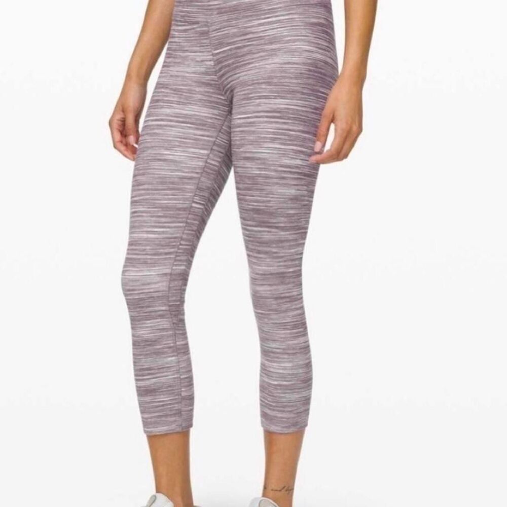 Lululemon Women's Purple and Grey Leggings